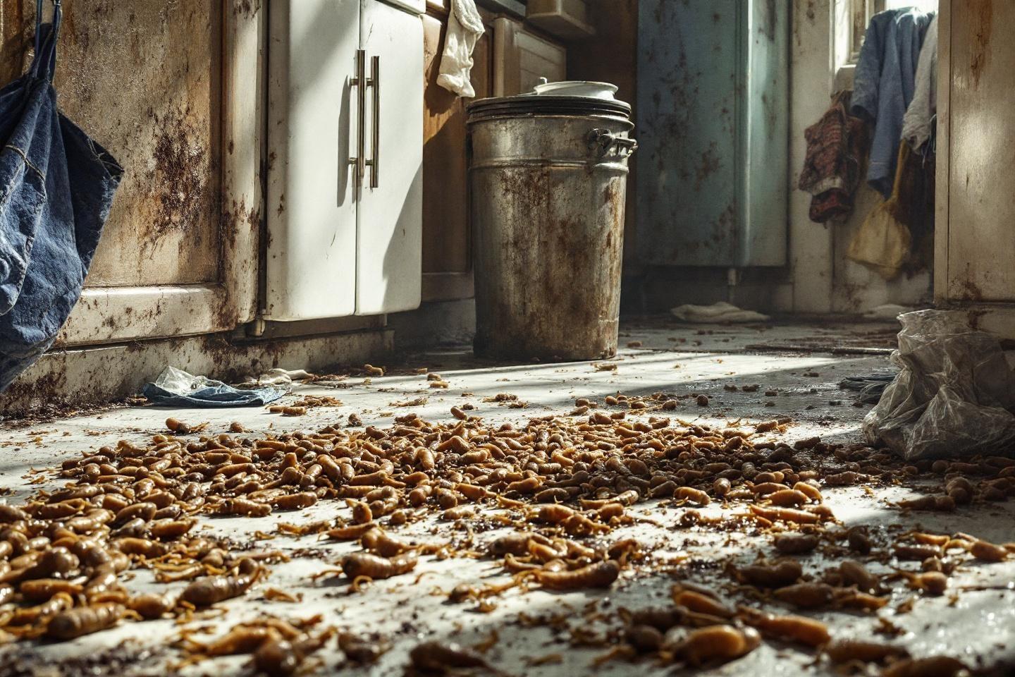 Asticots dans la maison : causes, dangers et solutions efficaces