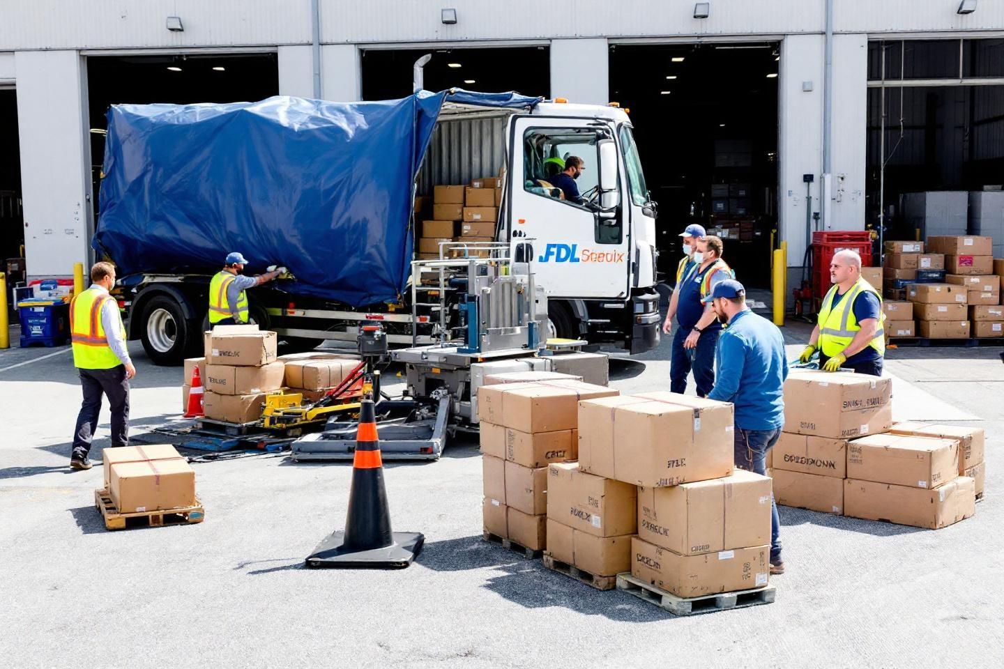 Procédure de chargement et déchargement de camion en sécurité