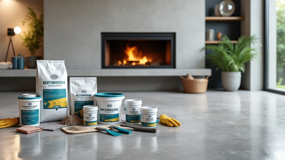 découvrez notre kit complet de béton ciré spécialement conçu pour cheminée et poêle, idéal pour des surfaces de 2m² à 10m². facile à appliquer, durable et esthétiquement moderne pour sublimer votre intérieur.