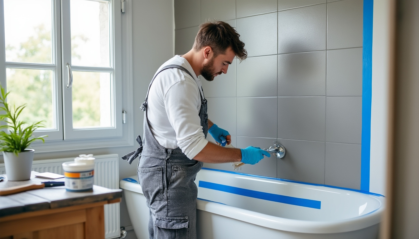 découvrez les solutions procom : peinture pour carrelage et résine époxy pour rénover sols, murs, douche, lavabo, baignoire et meubles.